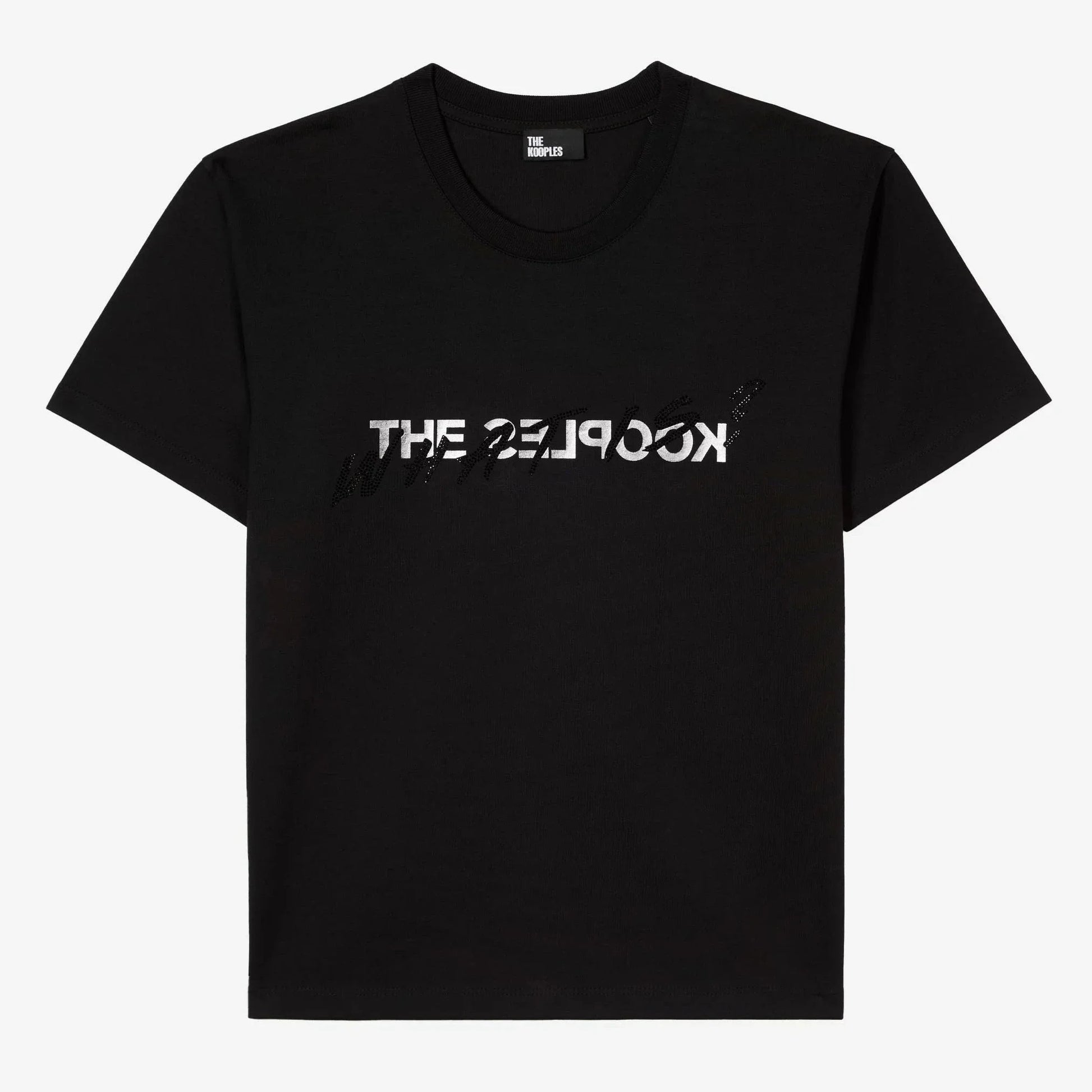 T-SHIRT WHAT IS AVEC STRASS NOIR