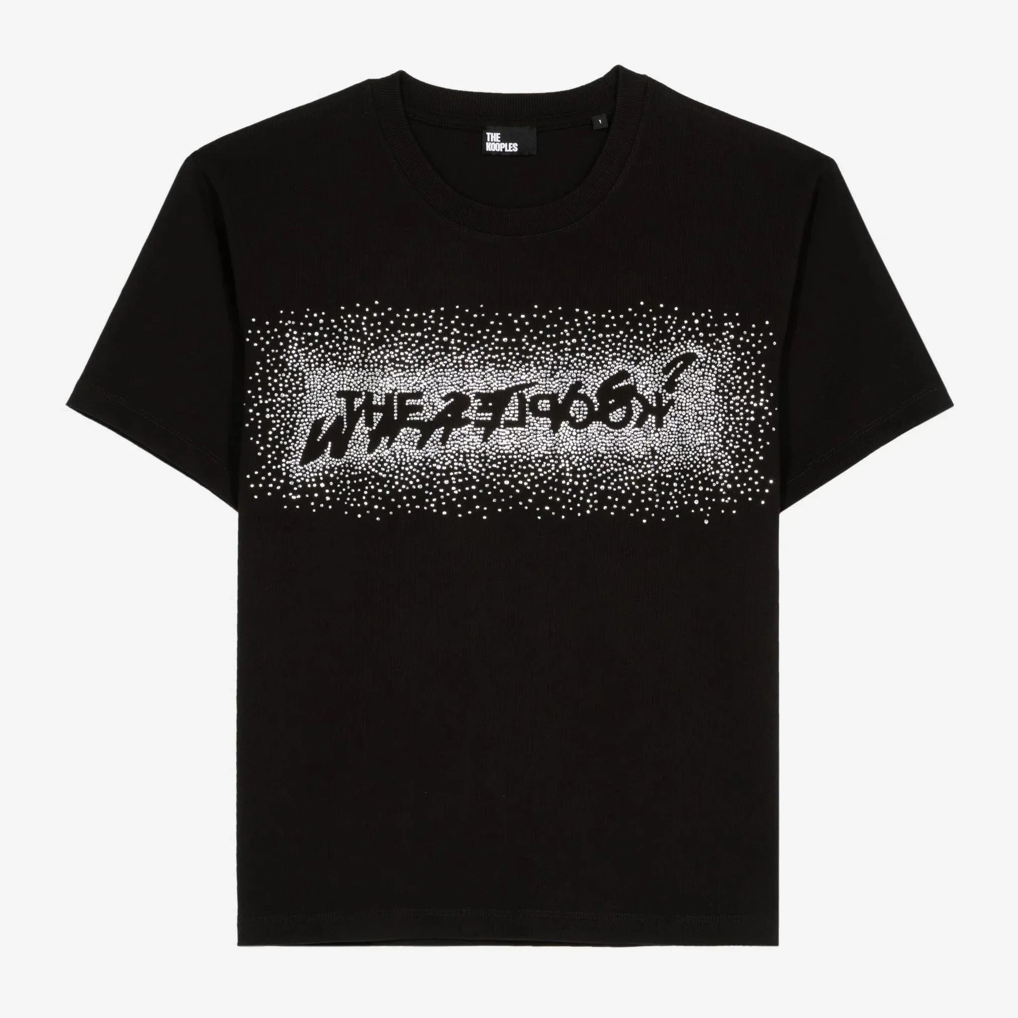 T-SHIRT WHAT IS À STRASS NOIR