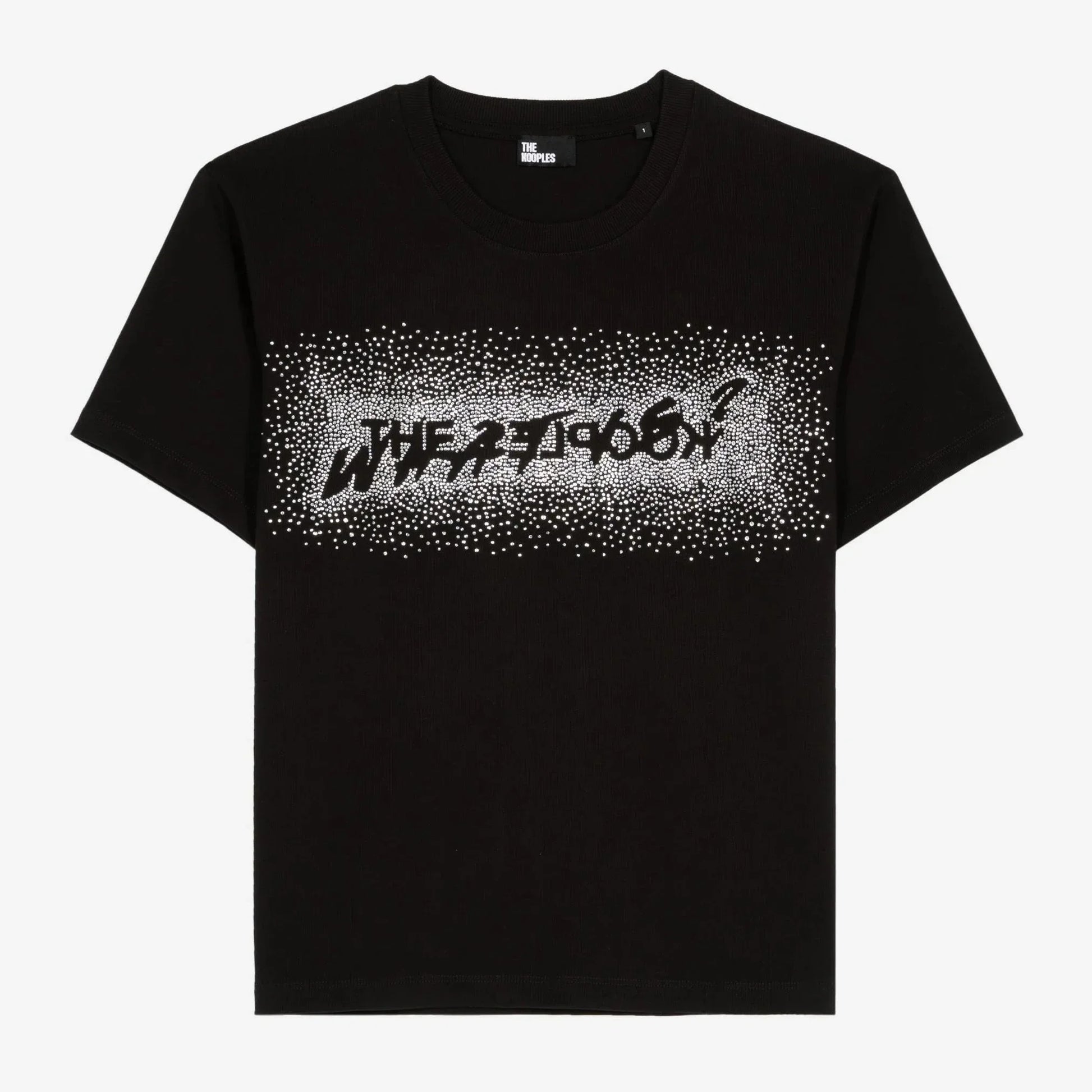 T-SHIRT WHAT IS À STRASS NOIR