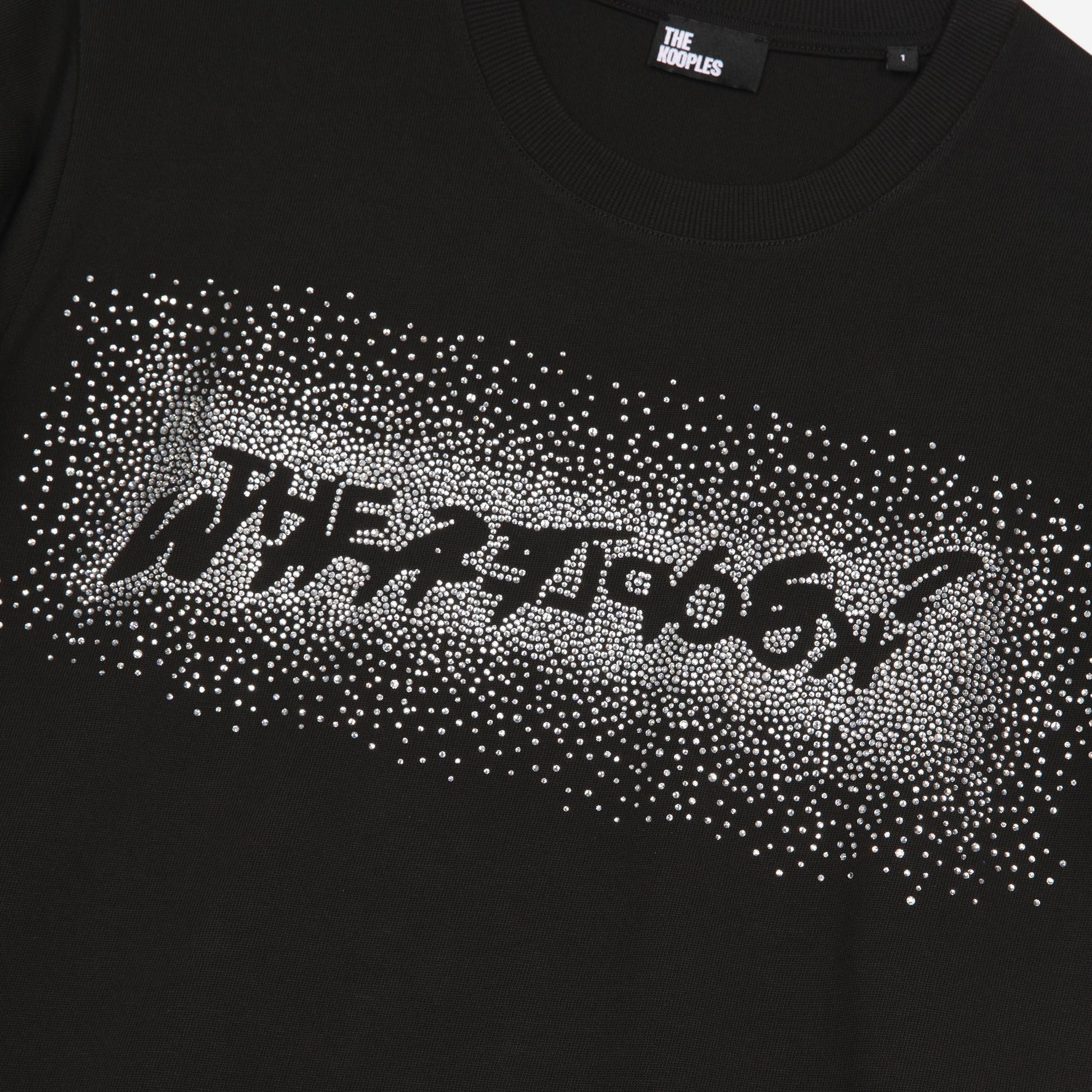 T-SHIRT WHAT IS À STRASS NOIR
