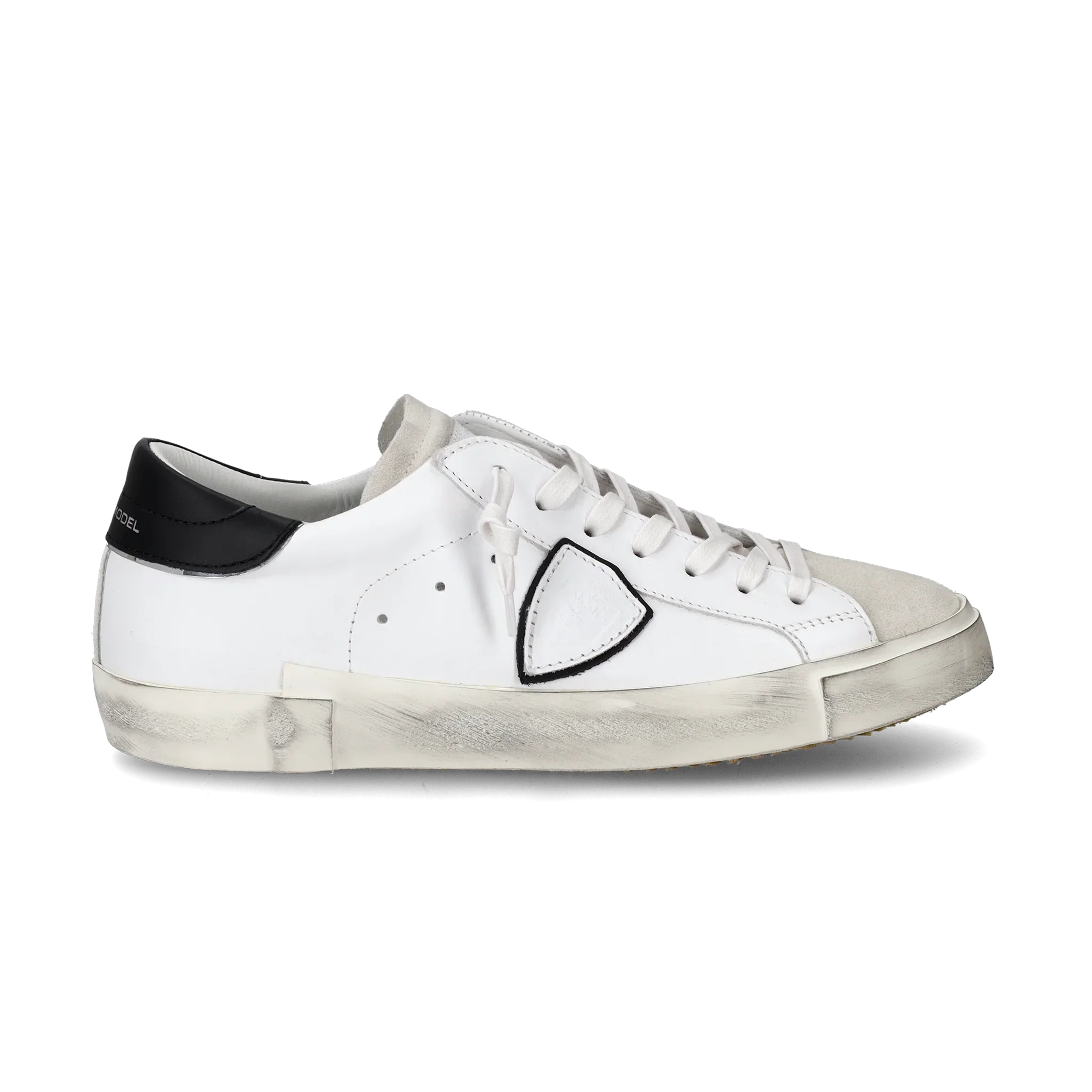 Basket basse Prsx homme - blanc et noir